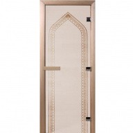 Дверь для сауны стеклянная Doorwood DW00084 Арка сатин 800х2000 мм