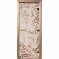 Дверь для сауны стеклянная Doorwood DW01043 Венеция сатин 800х2000 мм