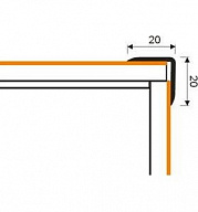 Порожек угловой Г-образный ПВХ Myck D-K0500-4Е Ольха 2000х20х20 мм