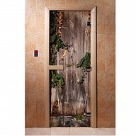 Дверь для сауны стеклянная Doorwood Фотопечать A030 700х1900 мм