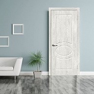 Дверь межкомнатная Мариам Сиена-1 ПВХ шале Дуб жемчужный глухое 1900х550 мм